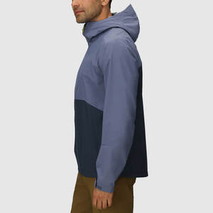 Veste coupe-vent imperméable pour homme OEM avec logo personnalisé, tissu Oxford respirant, polyester écologique, marque privée - Product Image 3
