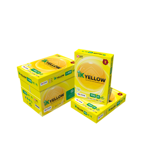 กระดาษสำเนา A4สีเหลือง IK พรีเมี่ยมมีจำนวนมากเพื่อการค้าส่งออกและขายส่ง - Product Image 5