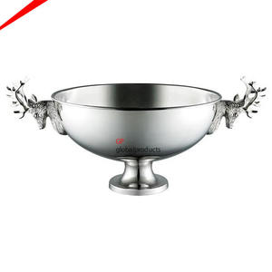 Bol à poinçon rond en acier inoxydable de qualité supérieure avec panneau et base de conception - Product Image 3