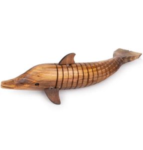 Estatuilla realista de madera delfín océano Animal delfín modelo realista mar Animal decoración para la decoración del hogar - Product Image 4