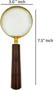 Lupa Clásica Ecológica de Cobre con Soporte Metálico Profesional para Lectura de Mapas y Navegación en Exteriores - Product Image 5