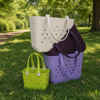 Sac de plage en EVA avec sangles amovibles, sac fourre-tout en EVA à trous ouverts, sac à main réutilisable pour femmes, pour les voyages, avec un design léger