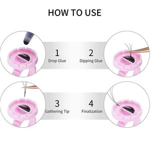 Venta al por mayor DRAGONLASH DG herramientas de pestañas anillos de pegamento de pestañas profesionales de alta calidad 100 unids/pack vasos de plástico desechables fáciles de ventilar - Product Image 5
