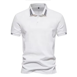 Tendance nouveaux hommes coton tissu impression polos haute qualité pull décontracté tricoté Polo en gros haute qualité hommes chemise - Product Image 4