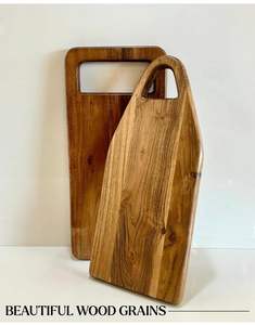 Tabla de Cortar de Madera Hecha a Mano, Forma Rectangular, Acabado Natural, Reutilizable, Apta para Lavavajillas, 1.3 cm de Grosor, Utensilios de Cocina para Cortar - Product Image 3