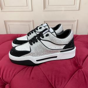 Top Quality Genuine Leather Casual <b>Sneakers</b> Men Women <b>Waterproof</b> Breathable Lace Up Shoes With Drill Running Walking Style Shoes - Product Image 3