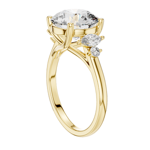 Anillo de Compromiso con Diamante de Laboratorio de 3.87 CT, con Piedras Laterales Marquise, Claridad VVS-VS EF, Oro de 18K, 14K, 10K y Plata 925 - Product Image 5