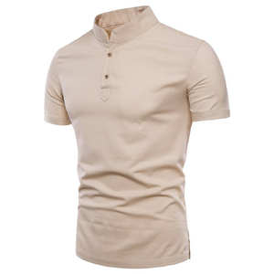 Vêtements de sport unisexes, polos de couleur unie, vêtements de sport respirants, col montant, collection été, vente en gros de polos pour hommes - Product Image 1