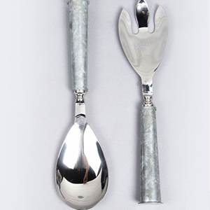 ชุดช้อนเสิร์ฟและสลัดด้ามจับยาวทำจากโรงงานเครื่องครัวเคลือบ304เกรด202ทำจากสเตนเลสสตีล - Product Image 2