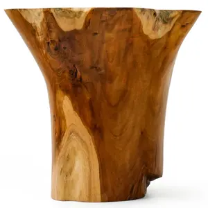 Vase en bois sculptural, design organique de forme libre, artisanal, grain de bois naturel, décoration artistique pour la maison, pièce maîtresse, rustique moderne - Product Image 3