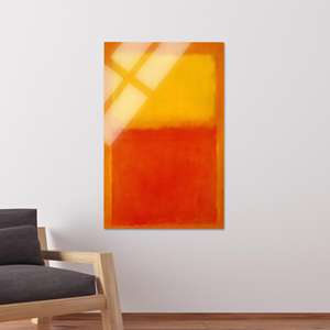 Toile d'art abstraite minimaliste imprimée sur le thème d'Halloween pour décoration moderne, verre rectangulaire - Product Image 1