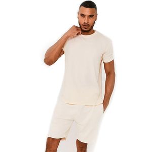 Ensemble short d'été 100% coton French Terry T-Shirt et short pour hommes Short à manches courtes Ensemble short unisexe pour hommes - Product Image 6