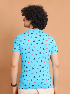 Camiseta de media manga para hombre de algodón 100% Premium con estampado moderno a la moda, Regular elegante diseño de ajuste, comodidad informal, uso diario - Product Image 6