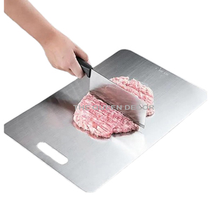 Planche à découper chaude planche à fromage en acier inoxydable métal forme carrée brillant poli coupe Fruits légumes - Product Image 2