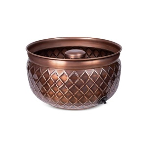 Bol à tuyau d'arrosage en cuivre antique, forme ronde, pour l'arrosage des plantes à la maison et au jardin, utilisation décorative, bol à tuyau d'arrosage de jardin en cuivre - Product Image 1