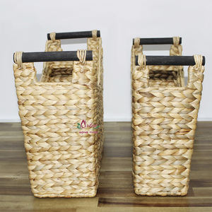 Artex Dong Thap Vietnam Handicraft Porte-revues Jacinthe d'eau Étagère de rangement et organisateur pour espaces de vie - Product Image 2