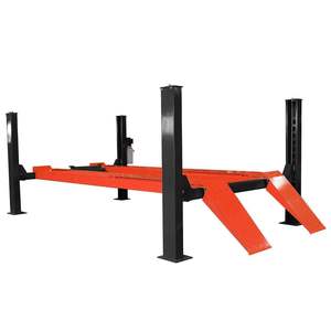 Élévateur à ciseaux hydraulique à 4 poteaux de 8 000 lb, équipement de levage de voitures portable robuste pour le stockage automobile - Product Image 1