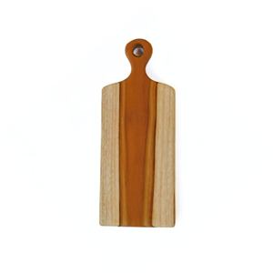 Planche à découper en bois d'acacia avec planche à découper de rivière en résine verte personnalisée en gros blocs à découper blancs et bruns fabriqués en Inde - Product Image 2