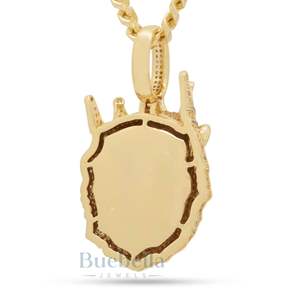 Collar de cara de León de Estilo Vintage chapado en oro Diseño helado para Royal Fashion Kings Icy Coronado León con Royal Roots Street Drip - Product Image 2