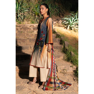 ชุดลำลองผ้าลอนปักลายพิมพ์ 3 ชิ้น สไตล์ฤดูร้อน SD-52228 - Product Image 1