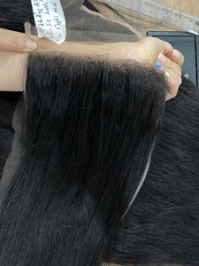 Closure en dentelle HD droite, couleur noire, 100% cheveux humains vietnamiens, fournisseur de premier plan, en stock - Product Image 4