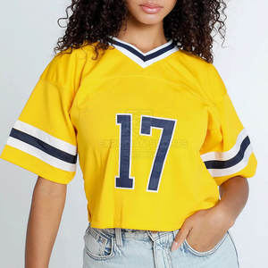 Top Deportivo Corto de Fútbol Americano para Mujer, Manga Corta, 100% Poliéster, Transpirable, Ecológico, Personalizable - Product Image 1