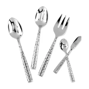 Nuevo juego de cubiertos de plata mate Premium Classic Friendly, utensilios de cocina de lujo, juego de acero con espejo, 5 cubiertos, directo de fábrica de azafatas - Product Image 1