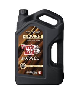 Huile moteur Tiger's Head entièrement synthétique anti-usure SAE 5W-30, lot de 3, 5 quarts - Product Image 1
