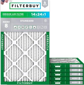 Filtro de Aire Filterbuy 14x24x1 MERV 8 Protección Contra Polvo y Alergias (Paquete de 6) - Product Image 3