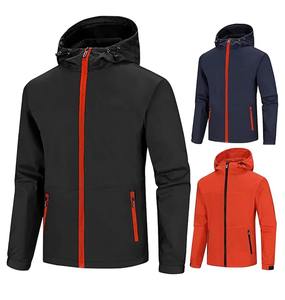 Chaqueta Softshell Ecológica para Invierno, Transpirable, Cálida, con Capucha, Resistente al Agua y al Viento, Cierre de Cremallera, Estampada - Product Image 3