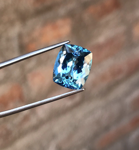 Topacio Azul Suizo Natural, Forma Cojín, Facetado, Gema Azul Suelta, Proveedor Mayorista de Joyería, Mejor Precio de Fábrica - Product Image 4