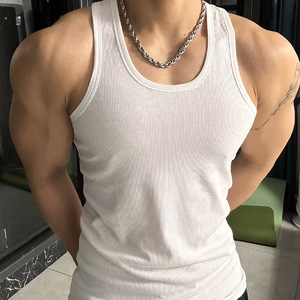 <b>Pack</b> of 3 Designer Breathable Knitted Tank Tops for Men Cotton/Polyester Material in Stock - Product Image 3