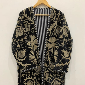 เสื้อคลุมกิโมโนผ้ากำมะหยี่สไตล์โบโฮสำหรับผู้หญิงเสื้อคลุมให้ความอบอุ่นสำหรับฤดูใบไม้ผลิฤดูหนาว - Product Image 1