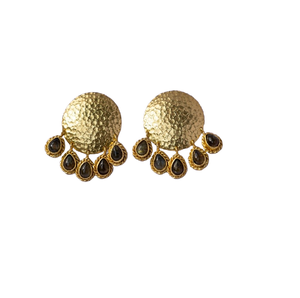 Pendientes de latón en relieve para fiesta del Día DE LA Tierra de los años 1920 para mujer, moda comercial, pendientes con cuentas azules indias, joyería - Product Image 3