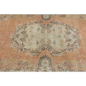 Antiguo Beige naranja 4,3X9,6 pies de lana de tejido plano alfombra turca patrón de retazos sala de estar alfombra de látex para decoraciones - Product Image 5