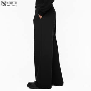 Joggers à jambe droite Pantalons de survêtement empilés lourds Pantalons de survêtement à jambe large pour hommes Fabricant Pantalons de survêtement baggy vierges pour hommes - Product Image 5