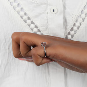 Anillo de diamante cultivado en laboratorio personalizado de lujo, oro sólido de 14 quilates, dos piedras, pera, corte radiante, joyería fina de moda, regalo para mujer, nuevo aspecto - Product Image 2