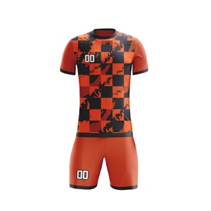 Camiseta Deportiva de Verano para Hombre, MOQ Bajo, Transpirable, de Poliéster, Cuello en V, con Nombre Impreso, Uniforme de Fútbol de Secado Rápido - Product Image 1