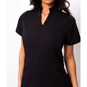 Túnica personalizada de poliéster y LICRA con cremallera frontal, uniforme de salón para mujer, ropa de SPA, uniforme de belleza - Product Image 3