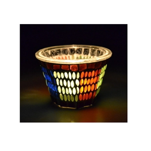 Support de bougie en mosaïque colorée en verre, meilleure conception de décoration intérieure, offre spéciale - Product Image 1