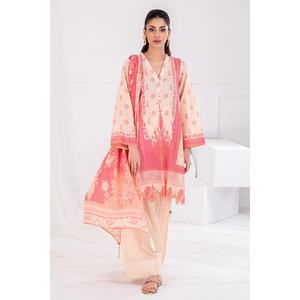 Conjunto de traje de 3 piezas de tela estampada rosa sin costuras para mujer - Product Image 4