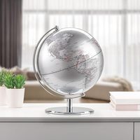 Carte du monde globe décor bureau globe terrestre globe du monde politique avec méridien et base en métal