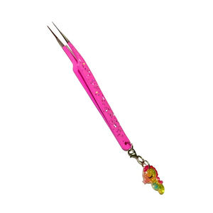 Pinces à extensions de cils Sevmek Surgical Diamond Grip en acier inoxydable anti-magnétique de haute qualité, pointe lisse, étiquette privée personnalisée - Product Image 3