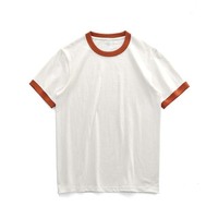 Camiseta Deportiva Personalizada con Logotipo, Cuello Redondo, Manga Corta, 100% Algodón, Estilo Urbano para Hombre, Transpirable, Verano