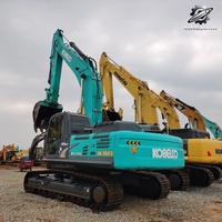 Excavatrice sur chenilles Kobelco SK350LC, 35 tonnes, grande pelle hydraulique lourde, moteur Hino J08E, excavatrice de construction japonaise d'occasion