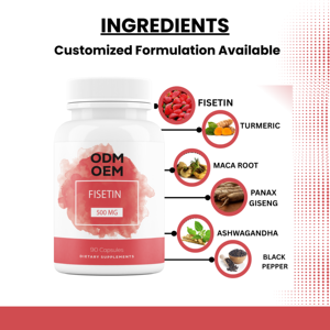 Capsules personnalisables de Fisetin avec macaroot panax ginseng naturel ashwagandha 90 Capsules pour ODM OEM Supplément de Fisetin - Product Image 4
