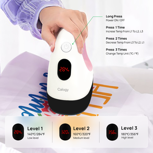 Calogy Mini Prensa Térmica Eléctrica 220V Nueva Condición Automática Manual de Cama Plana para Impresión de Camisetas, Platos y Gorras - Product Image 4