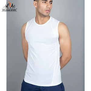 Wholesale Custom Cotton Gym <b>Vest</b> Fitness Workout Muscle Bodybuilding Men's Tank <b>Top</b> T-Shirt BY FM LOGAN SPORTS - Product Image 5