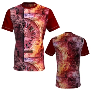 Breathable Eco-Friendly Anti-Pilling Cotton Polyester Sublimation T Shirt for Men Quick Dry Athletic Fitness <b>Graphic</b> <b>Tee</b> Wear - Product Image 1