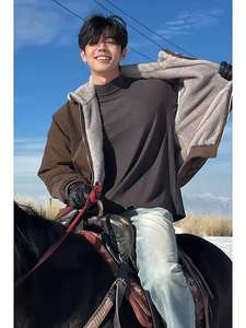 Veste en daim doublée de coton pour homme, coupe ample, style américain, col montant, fermeture éclair, coupe-vent et imperméable pour l'hiver – Vente en gros - Product Image 4